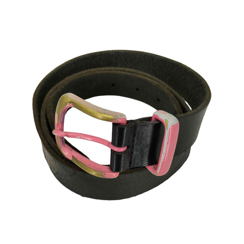 コムデギャルソン COMME des GARCONS 06SS リップ&タン期 ピンク ペイントバックル レザーベルト メンズ